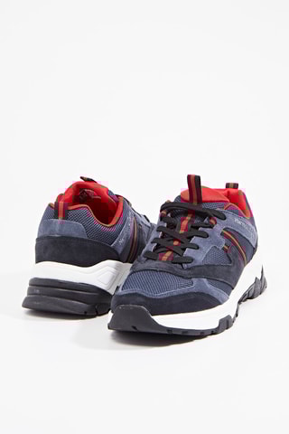 Sneakers em couro - Azul - Harmont & Blaine Jeans