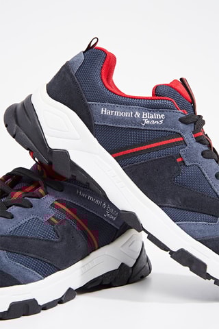 Sneakers em couro - Azul - Harmont & Blaine Jeans