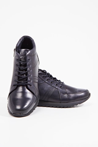 Sapatilhas subidas em couro - Azul-escuro - Harmont & Blaine Jeans