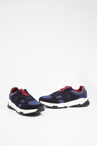 Sneakers em nobuck - Preto e azul - Harmont & Blaine Jeans