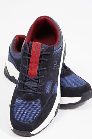 Sneakers em nobuck - Preto e azul - Harmont & Blaine Jeans