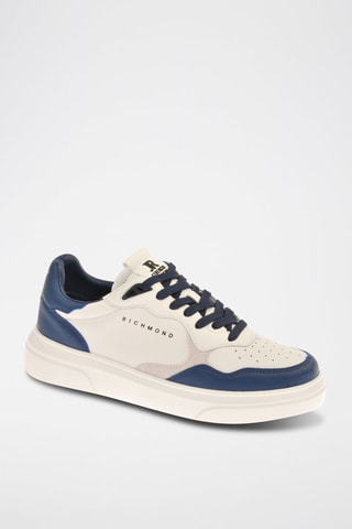 Sapatilhas de couro - Azul e branco