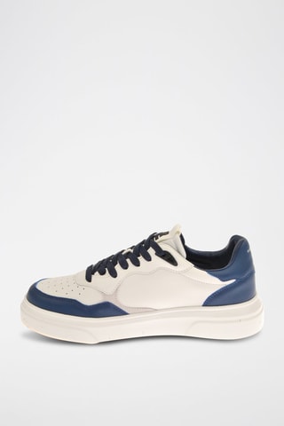 Sapatilhas de couro - Azul e branco