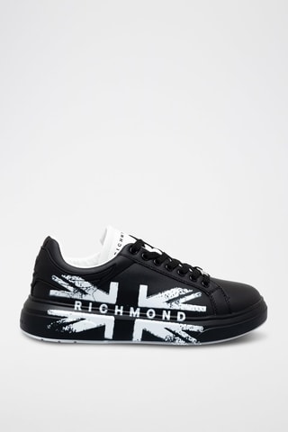 Sneakers de couro - Preto e branco