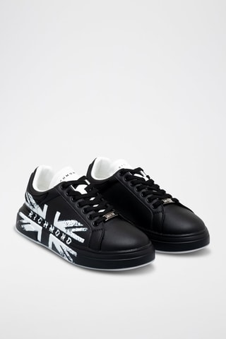 Sneakers de couro - Preto e branco