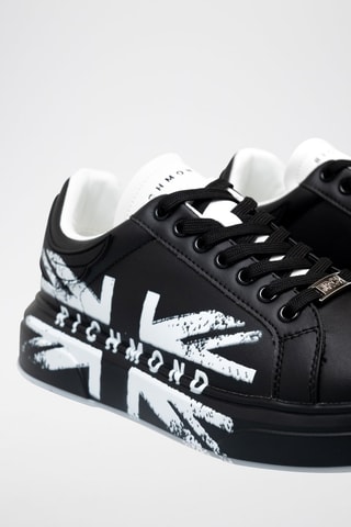 Sneakers de couro - Preto e branco