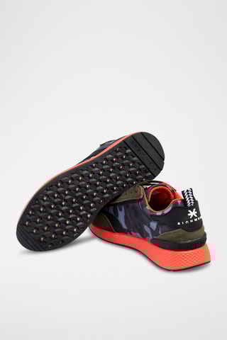 Sneakers em nobuck Jm Verde e preto