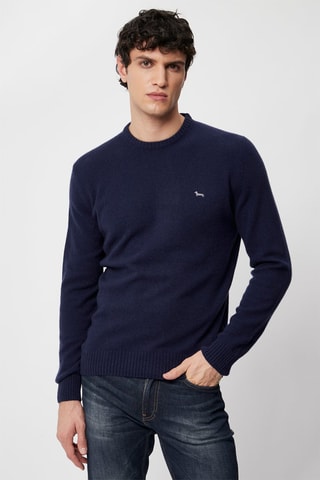 Camisola em caxemira - Azul-marinho - Harmont & Blaine