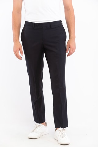 Calças de lã virgem - Azul-marinho - Emporio Armani