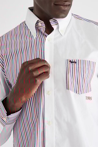 Camisa - Branco e vermelho - Harmont & Blaine