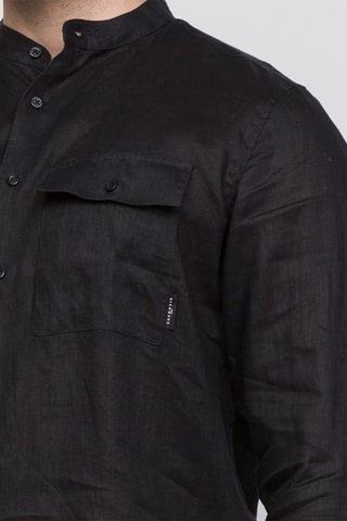 Camisa de linho Abrams - Preto