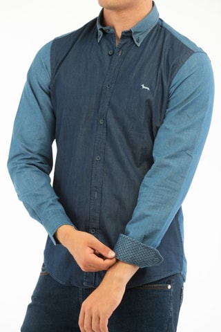 Camisa de ganga - Azul -  Harmont & Blaine