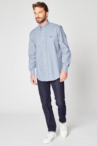 Camisa aos quadrados Azul