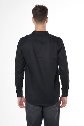 Camisa de linho Radinio - Preto