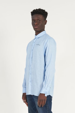 Camisa de linho Radinio - Azul-celeste