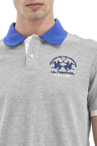 Polo regular - Cinzento mesclado