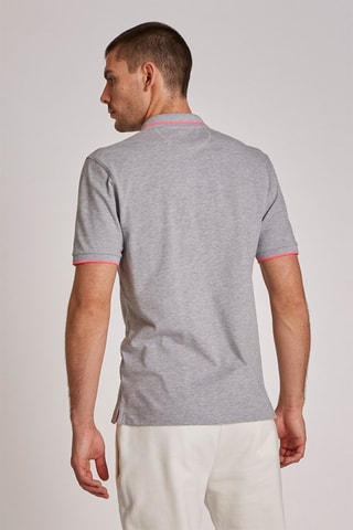 Polo Cinzento mesclado e rosa