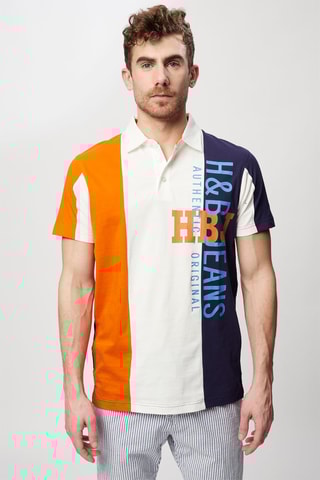 Polo Laranja e azul-marinho - Harmont & Blaine Calças de ganga