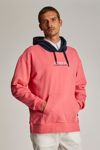 Sweat polar com capuz Rosa-camélia
