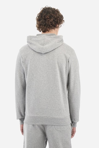 Sweat regular com capuz - Cinzento mesclado