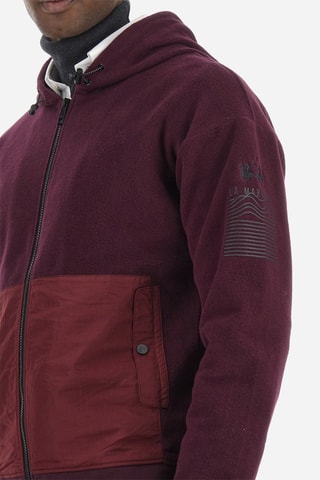 Sweat reversível regular com capuz - Bordô