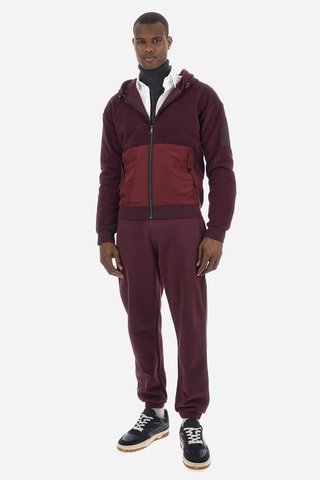 Sweat reversível regular com capuz - Bordô