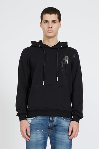 Sweat regular com capuz Hiromi - Preto