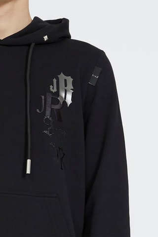 Sweat regular com capuz Hiromi - Preto