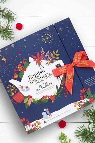 Calendrier de l'avent livre bleu 25 sachets pyramides - 50 g