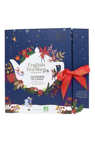 Calendrier de l'avent livre bleu 25 sachets pyramides - 50 g