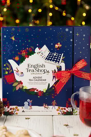 Calendrier de l'avent livre bleu 25 sachets pyramides - 50 g