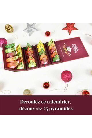 Calendrier de l'avent à dérouler 25 sachets pyramides - 50 g