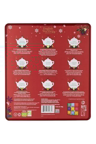 Boîte métalique holiday rouge thés et infusions - 108 g