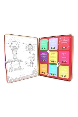 Boîte métalique holiday rouge thés et infusions - 108 g