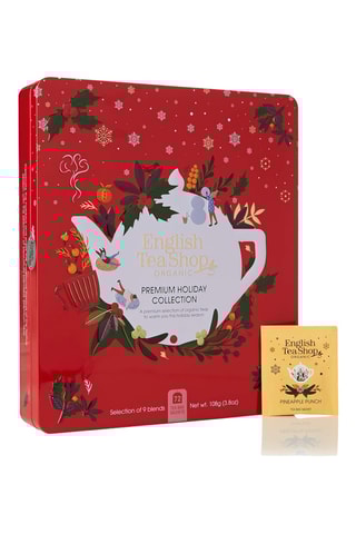 Boîte métalique holiday rouge thés et infusions - 108 g