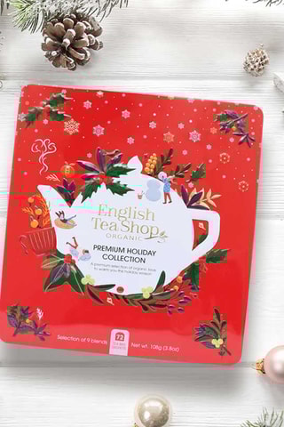 Boîte métalique holiday rouge thés et infusions - 108 g