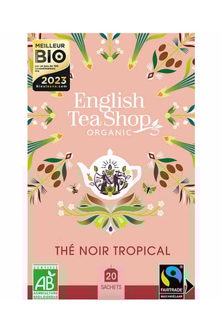 6 x Thé noir tropical bio - 20 sachets - Mangue