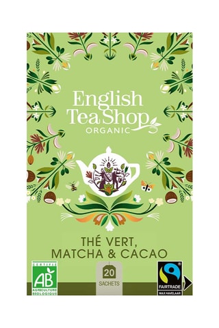 6 x Thé vert, matcha & cacao bio - 20 sachets