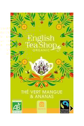 6 x Thé vert mangue & ananas bio - 20 sachets