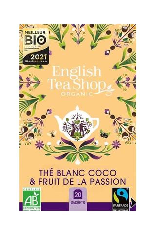 6 x Thé blanc coco & fruit de la passion bio - 20 sachets