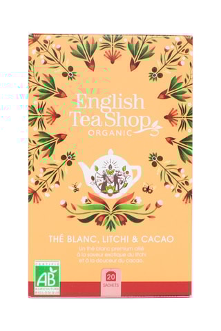 6 x Thé blanc litchi & cacao bio - 20 sachets