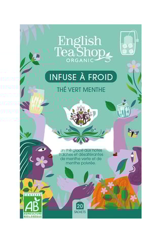6 x Thé glacé infusion à froid thé vert menthe bio - 20 sachets