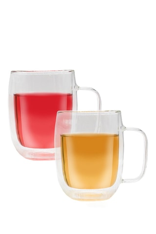 2 x 2 mugs en verre - 350 ml