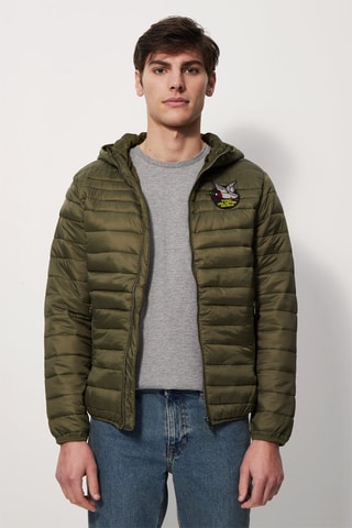 Gewatteerde Jas met Capuchon - Groen