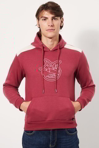 Sweater met Capuchon Oudroze