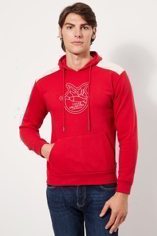 Sweater met Capuchon Rood en Wit