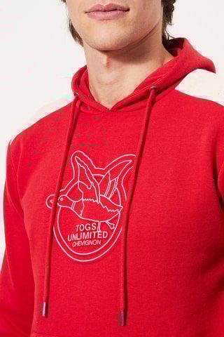 Sweater met Capuchon Rood en Wit