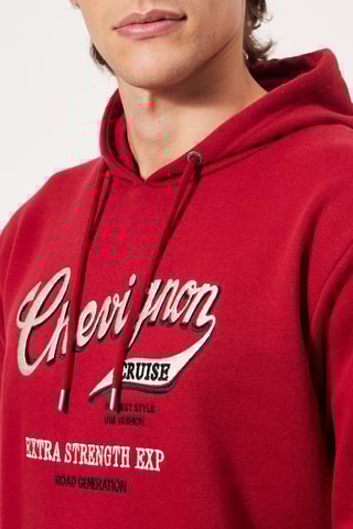 Sweater met Capuchon Bordeauxrood