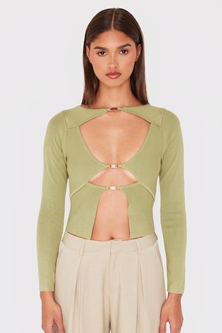 Camisola curta - Verde