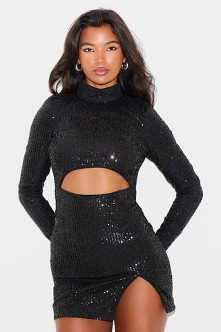 Vestido justo - Preto